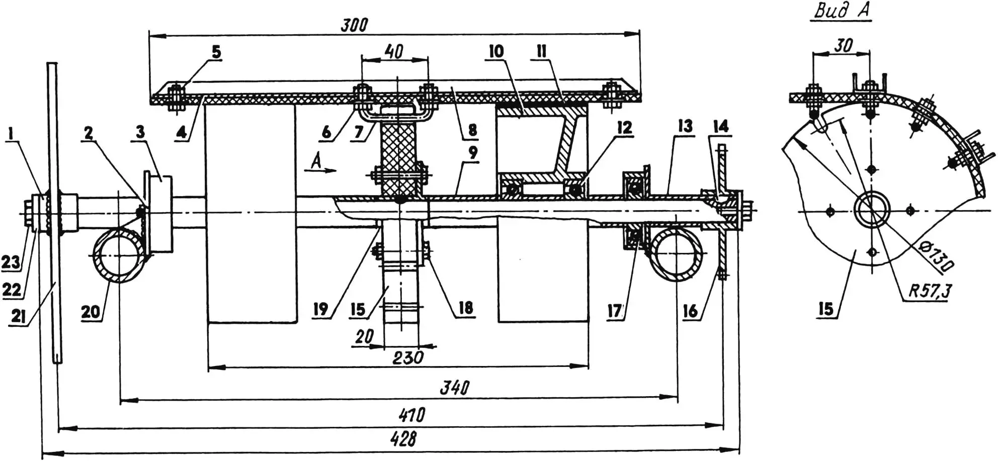 Drive-shaft assembly of the track unit