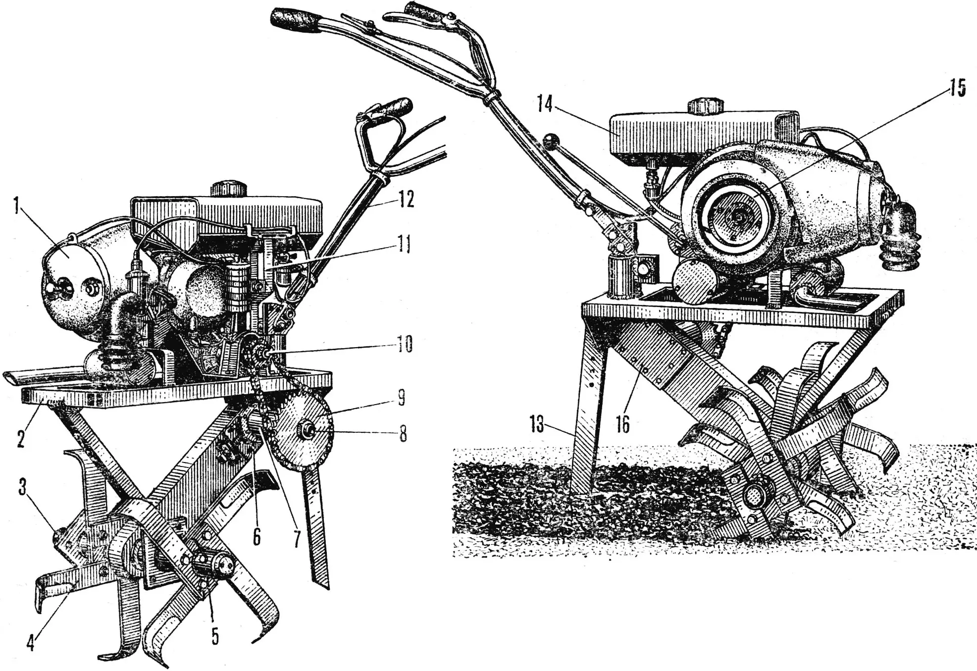 Fig. 1. Tiller with cutters