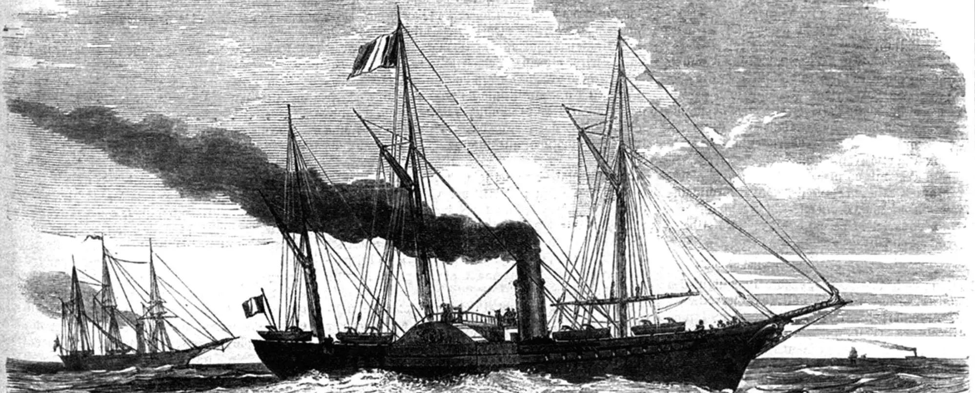 Осень 1869 года: «L’Aigle» с императрицей Евгенией и наследником престола принцем Наполеоном Эженом на борту направляется на торжества в честь открытия Суэцкого канала