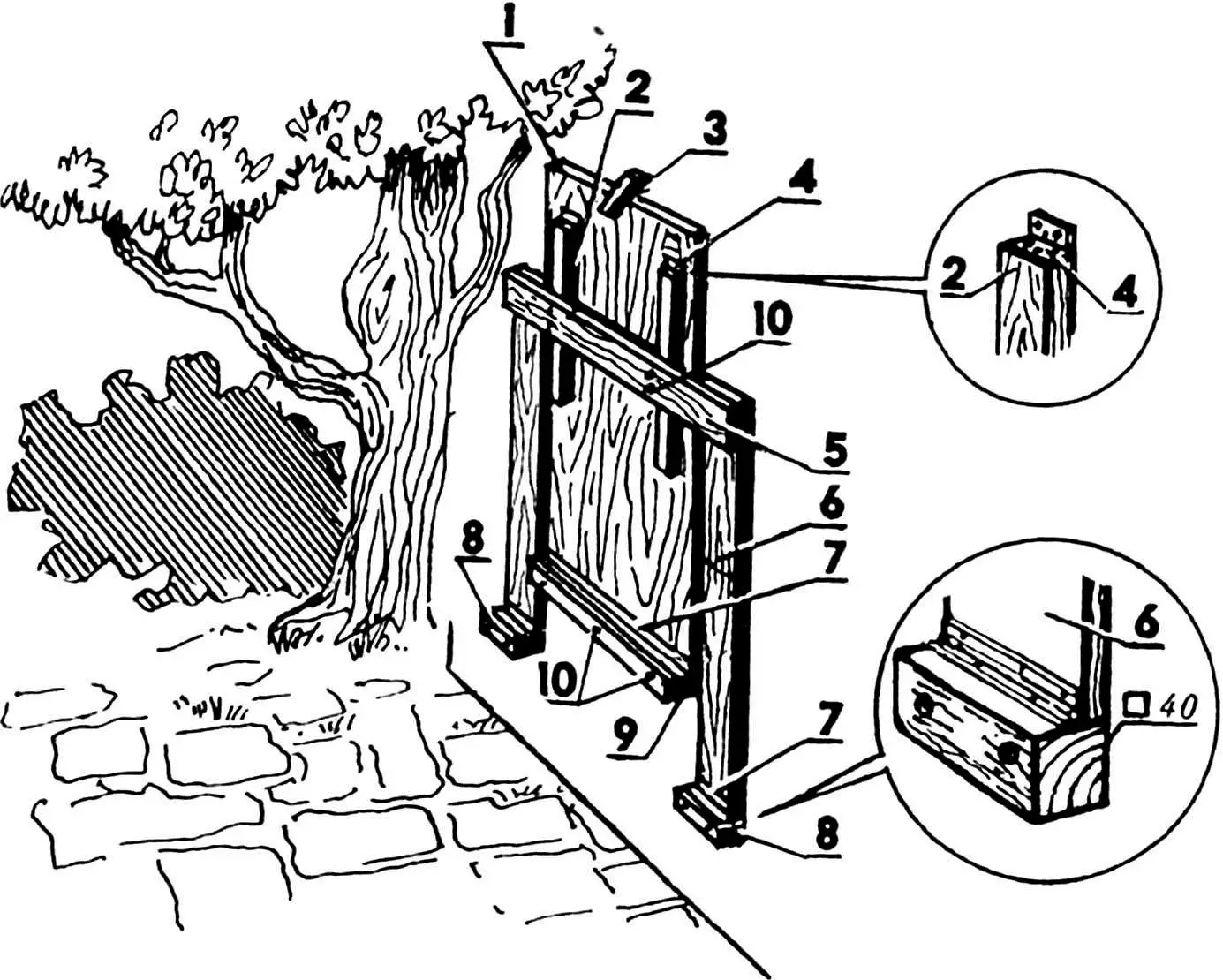 Wall-mounted table in raised position
