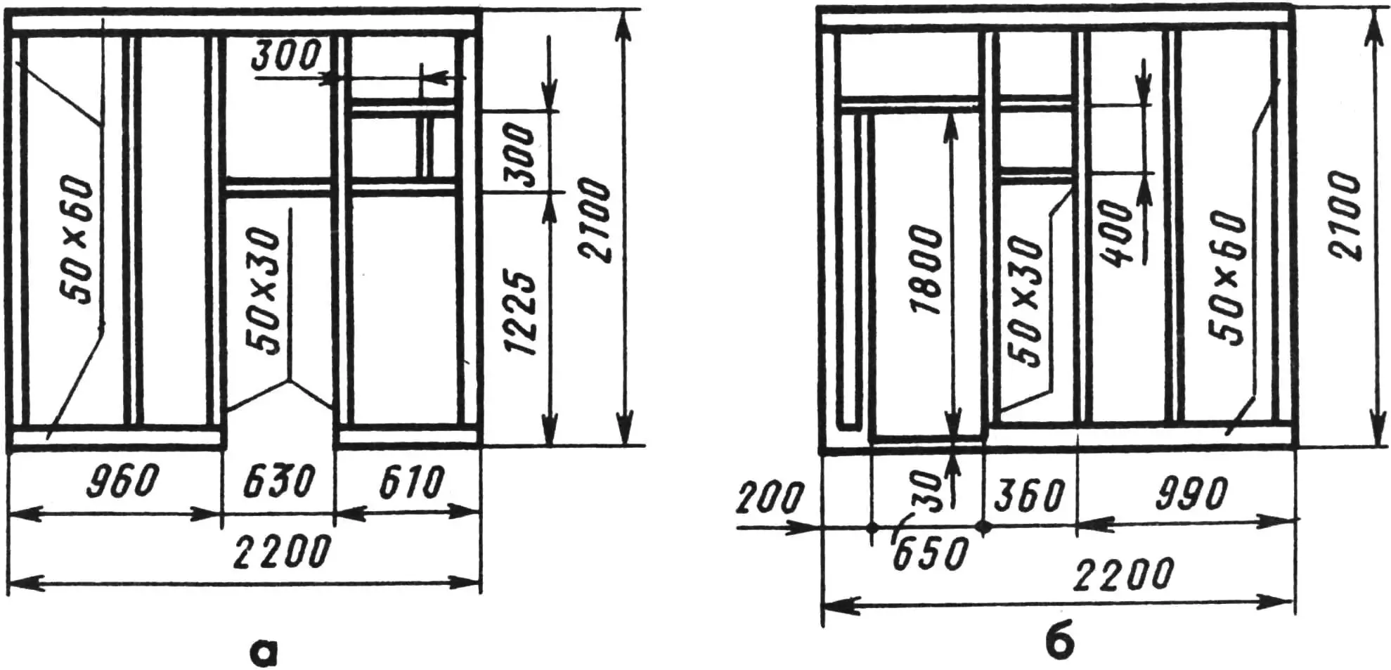 Рис. 3. Каркаси щитів