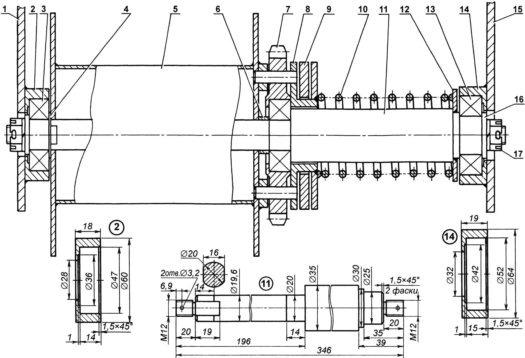 Конструкція лебідки