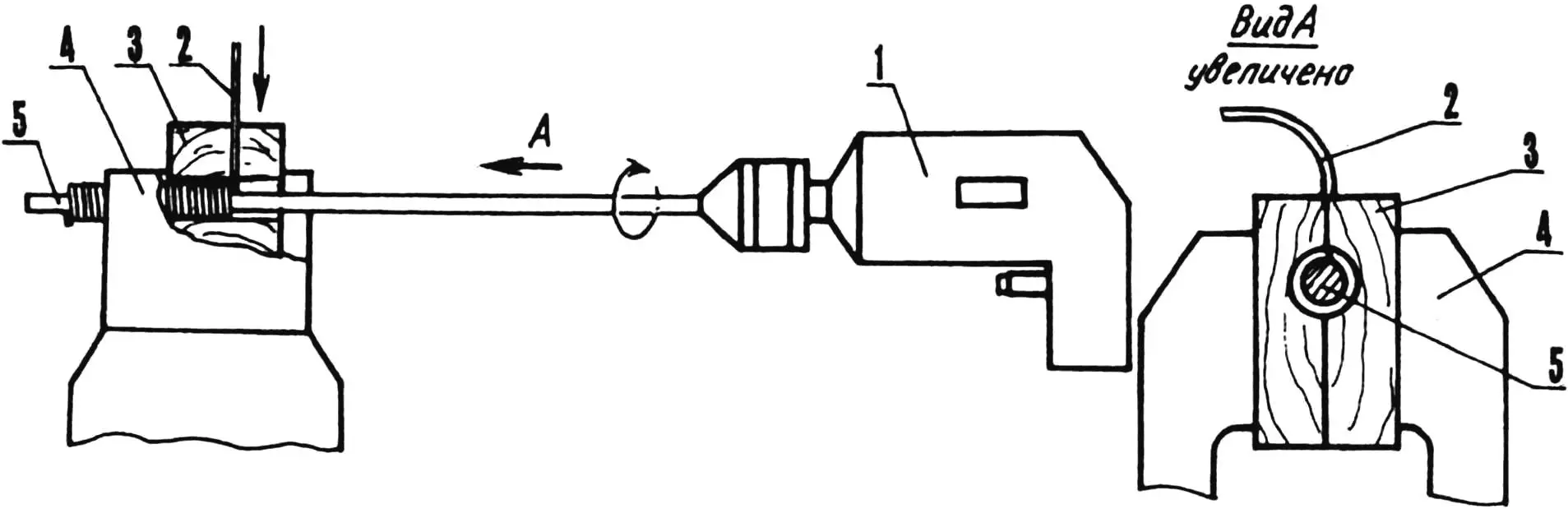 Рис. 4. Намотка спирали электронагревателя