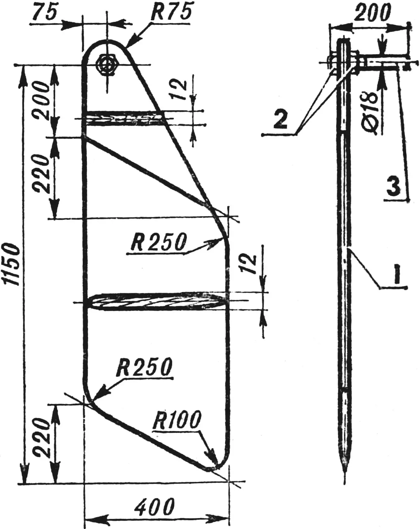 Бічний шверц у зборі