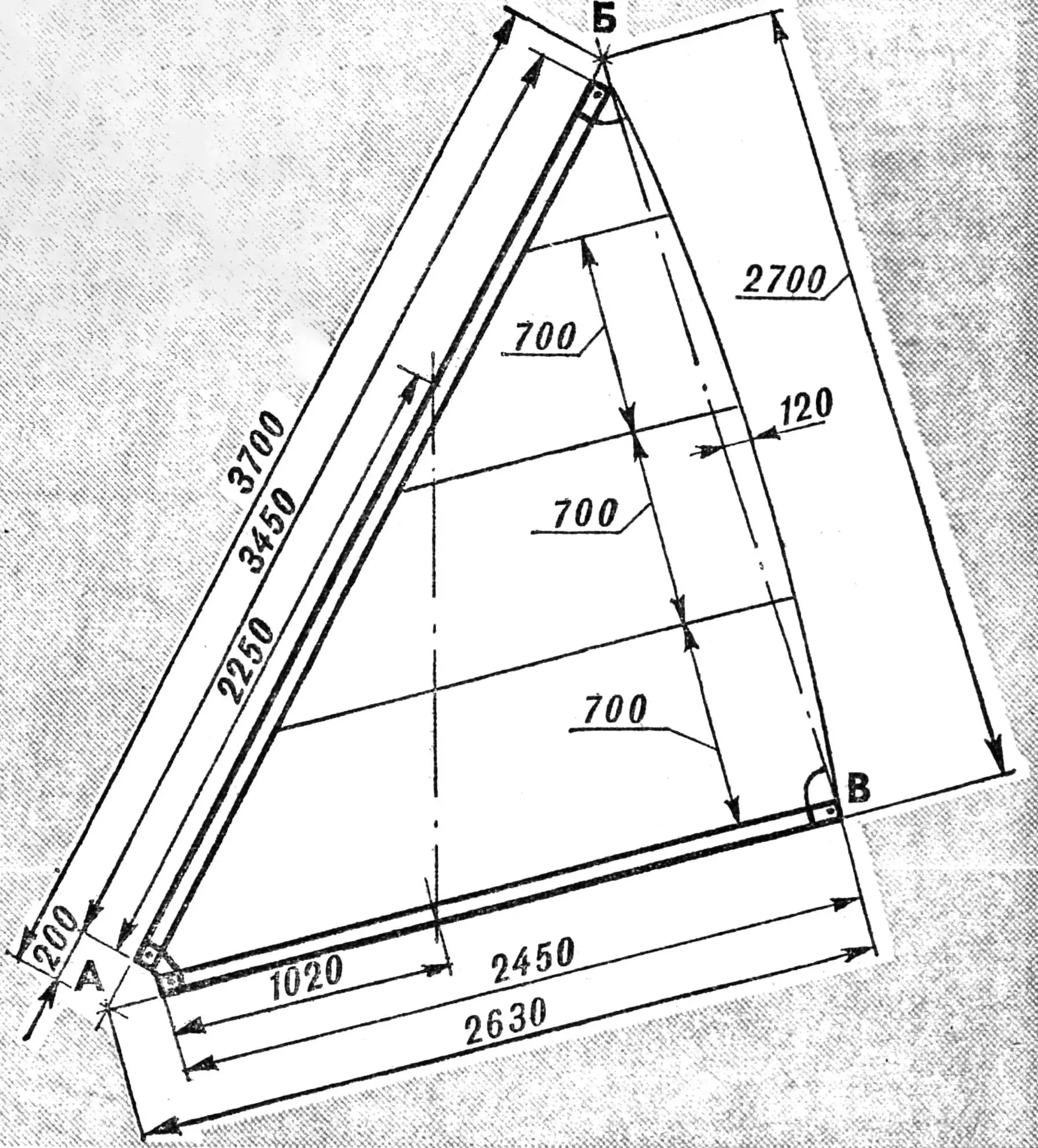 Геометрична схема побудови вітрила.