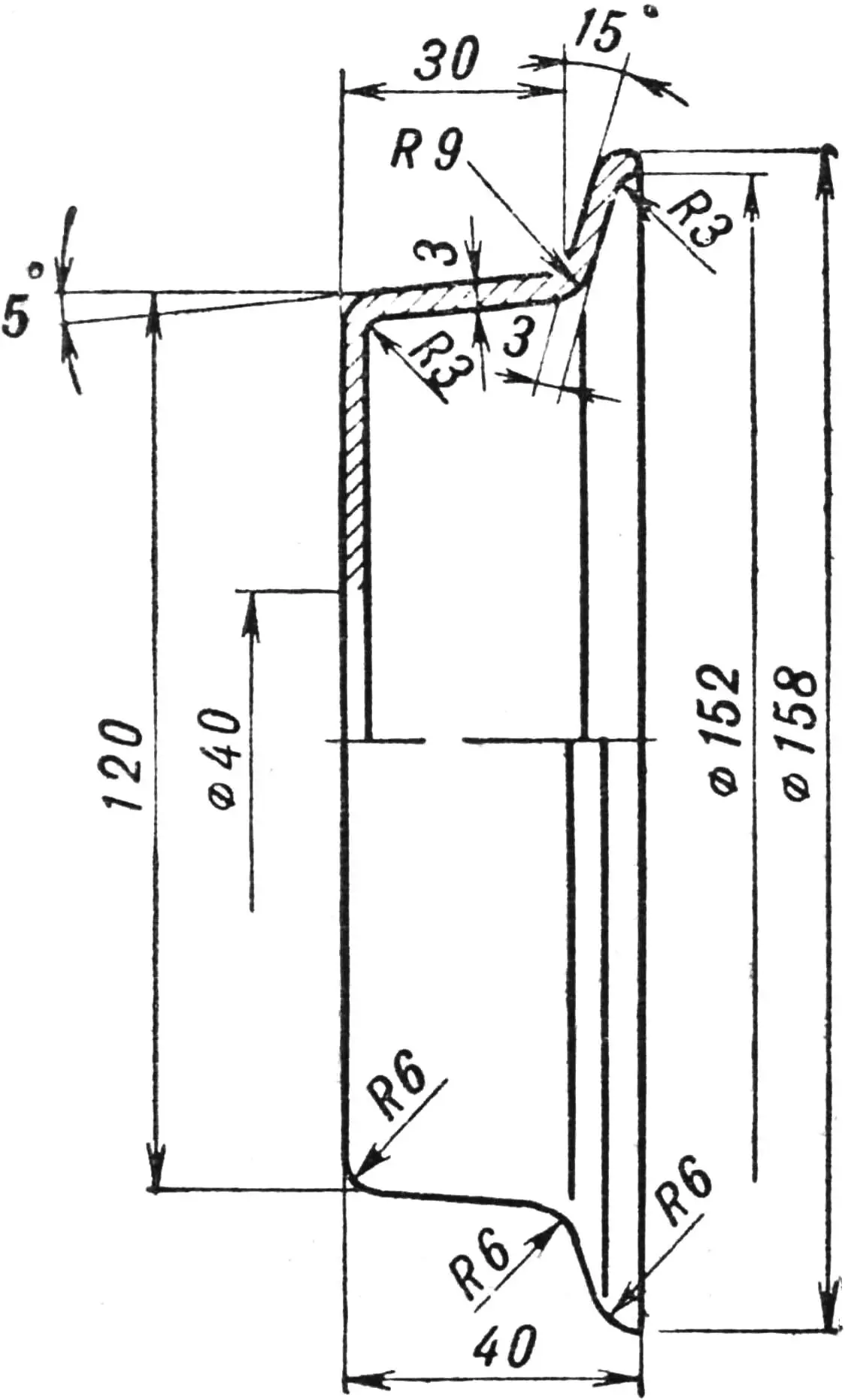 Рис. 2. Диск колеса.
