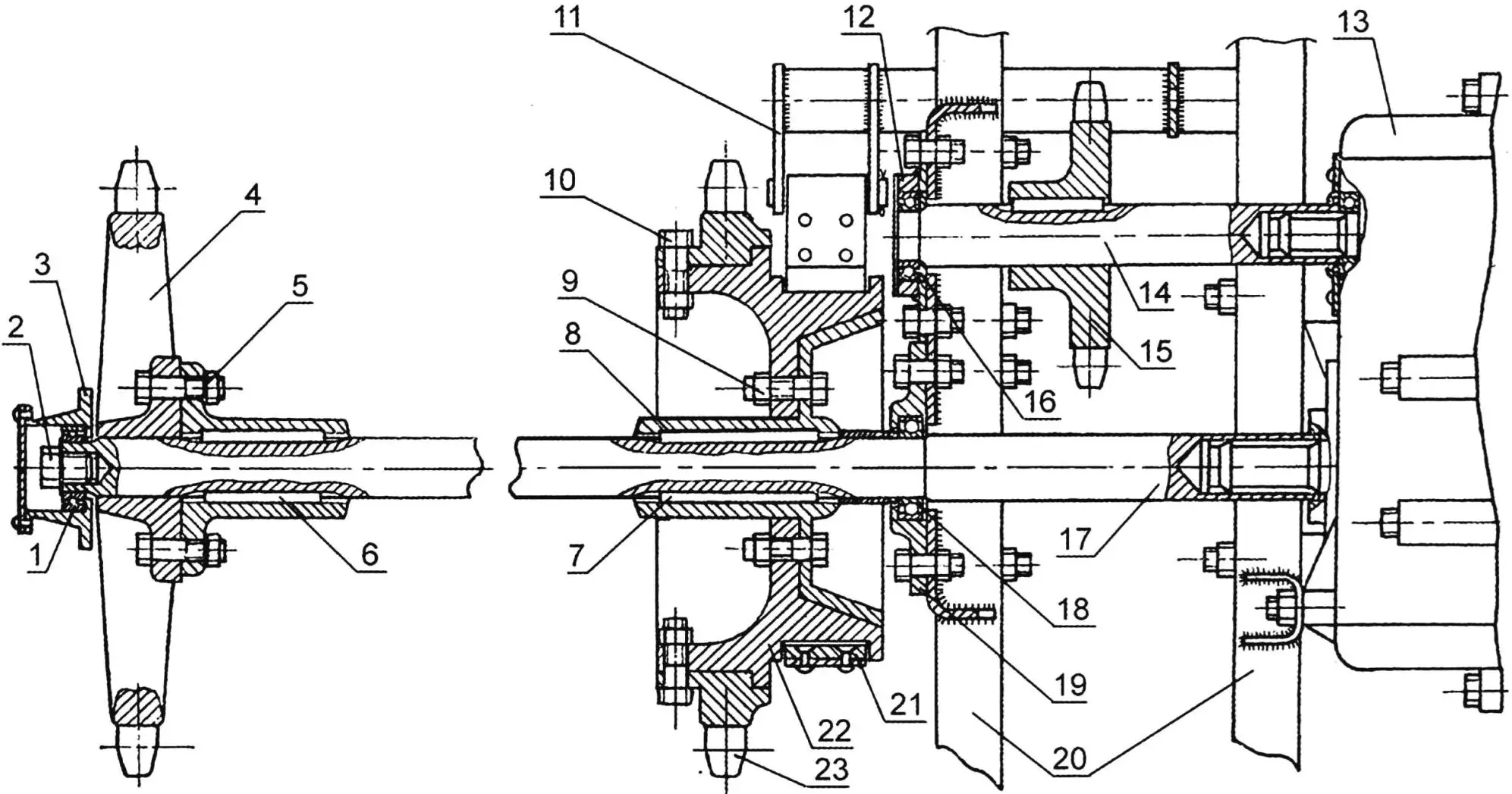 Fig. 4. Main drive diagram