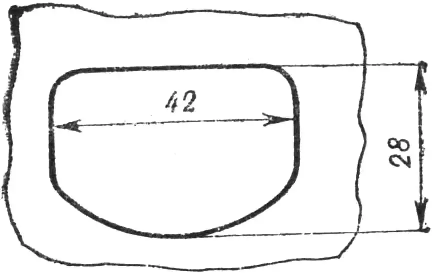 Рис. 9. Розгортка модернізованого впускного вікна.