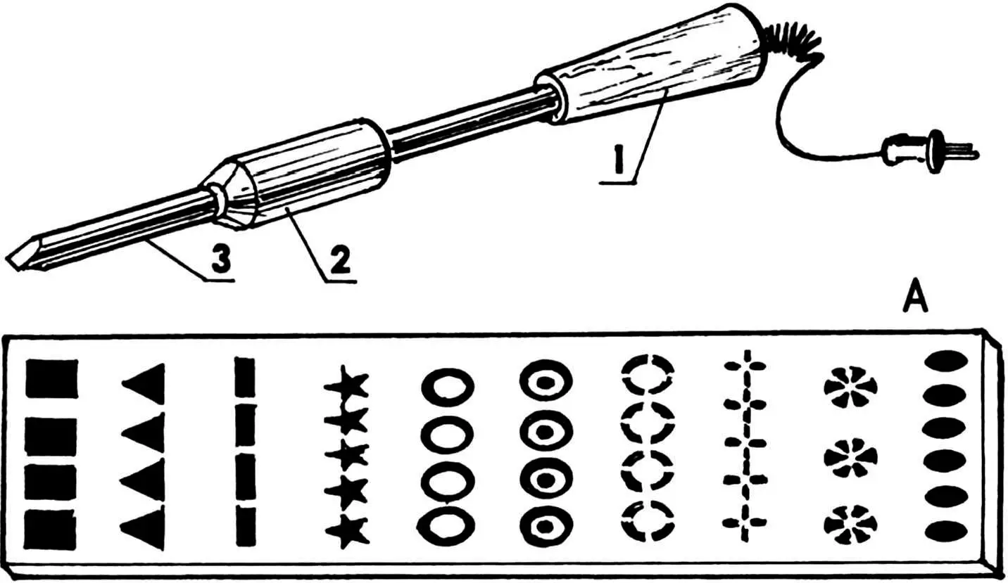 Electric soldering iron with interchangeable tip for wood burning