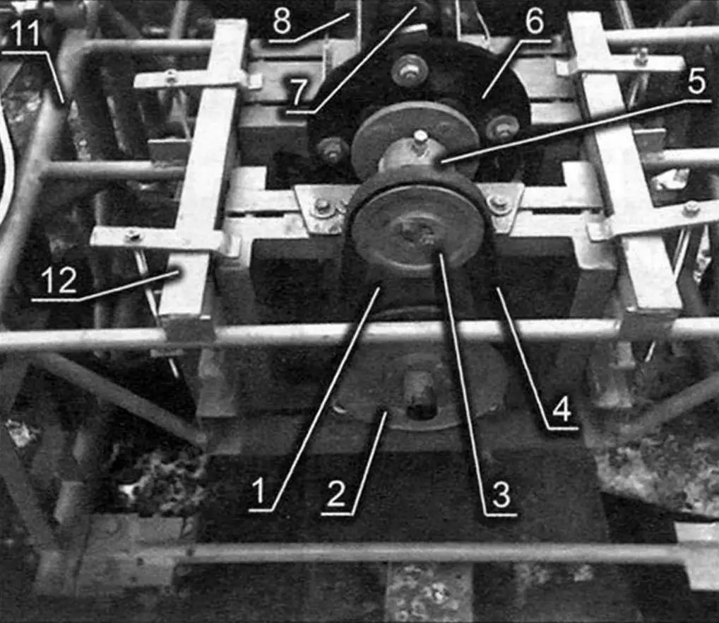 Concrete mixer drive (rear view)