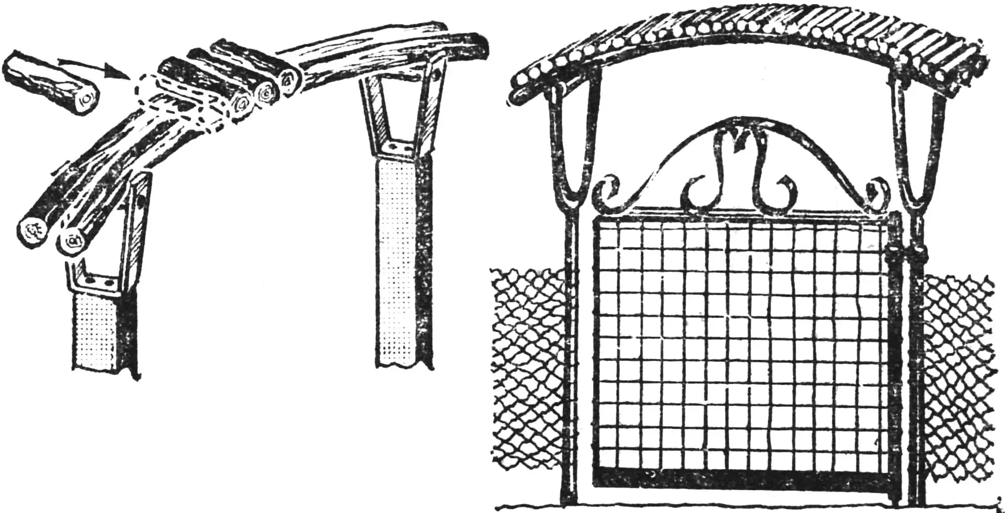 Рис. 4. Декоративная арка из лесины.