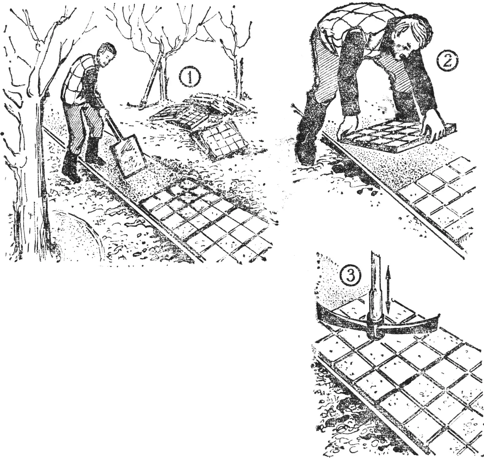 Рис. 5. Плиточная дорожка на песчаной подушке