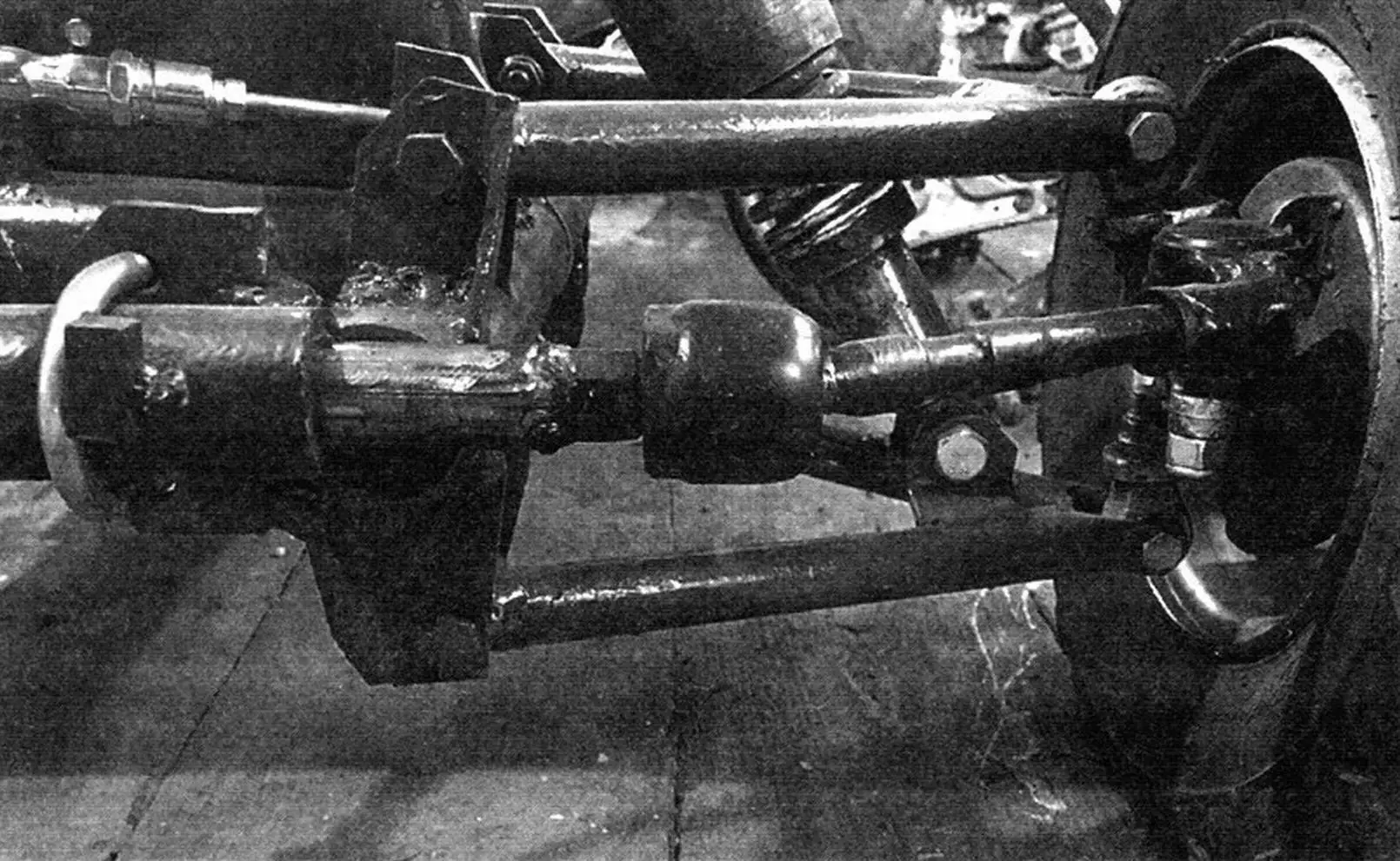 Fragment of homemade steering rack