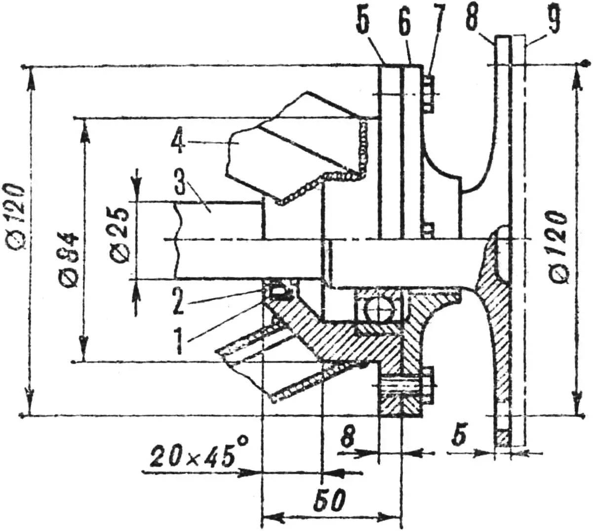 Установлення півосі