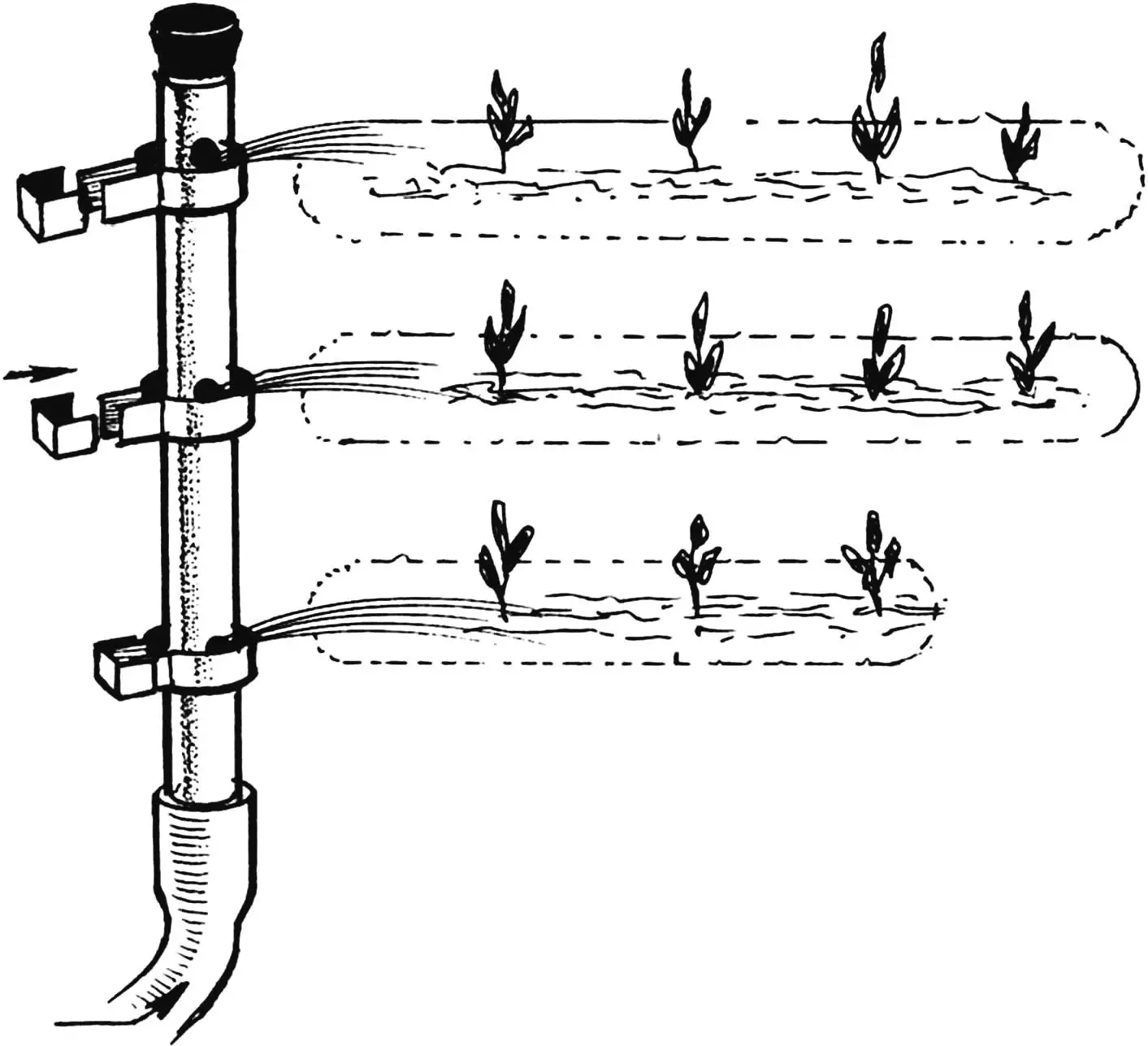 Рис.1. Система поливу через арики