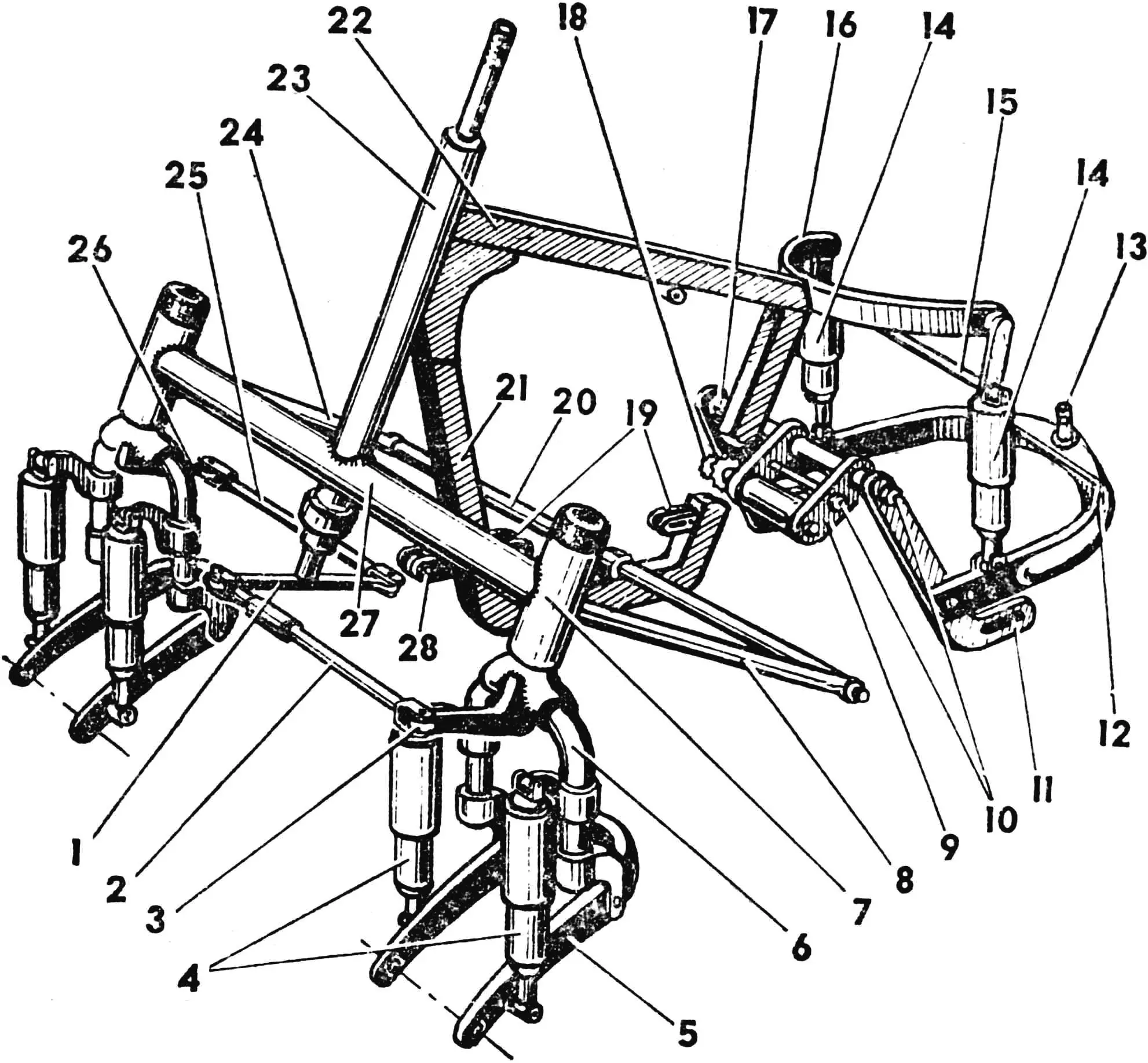 Fig. 1. General view of the frame with running-gear units
