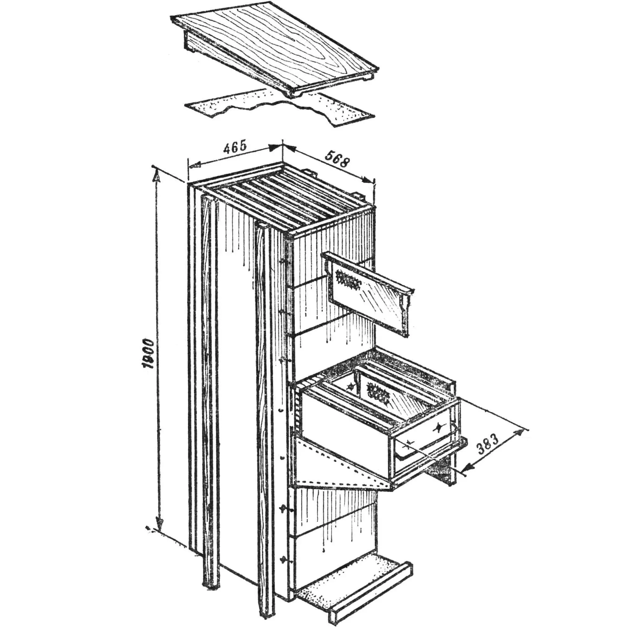Fig. 1. General view of the cassette hive.