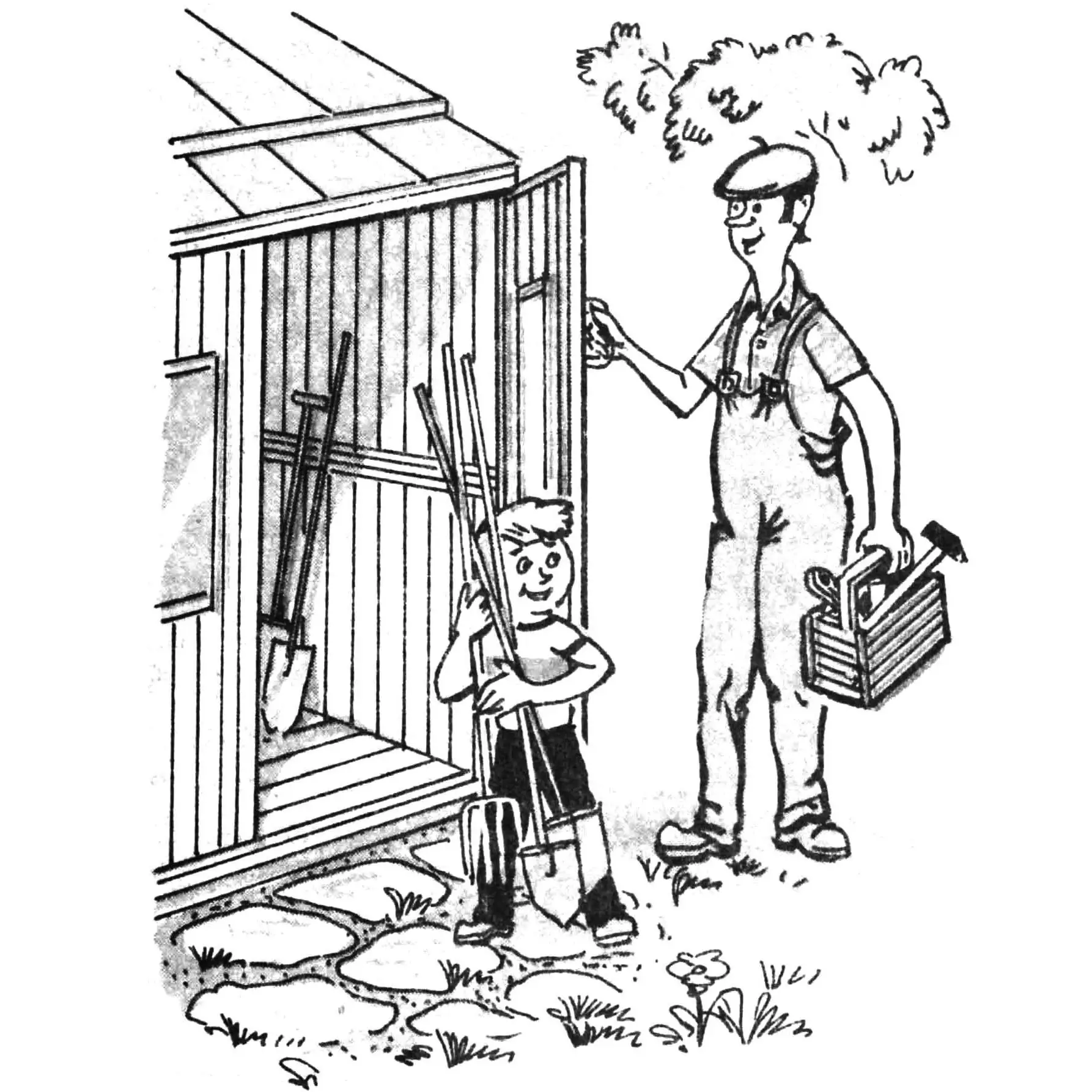 Складной хозблок к дому: пристройка-мастерская своими руками