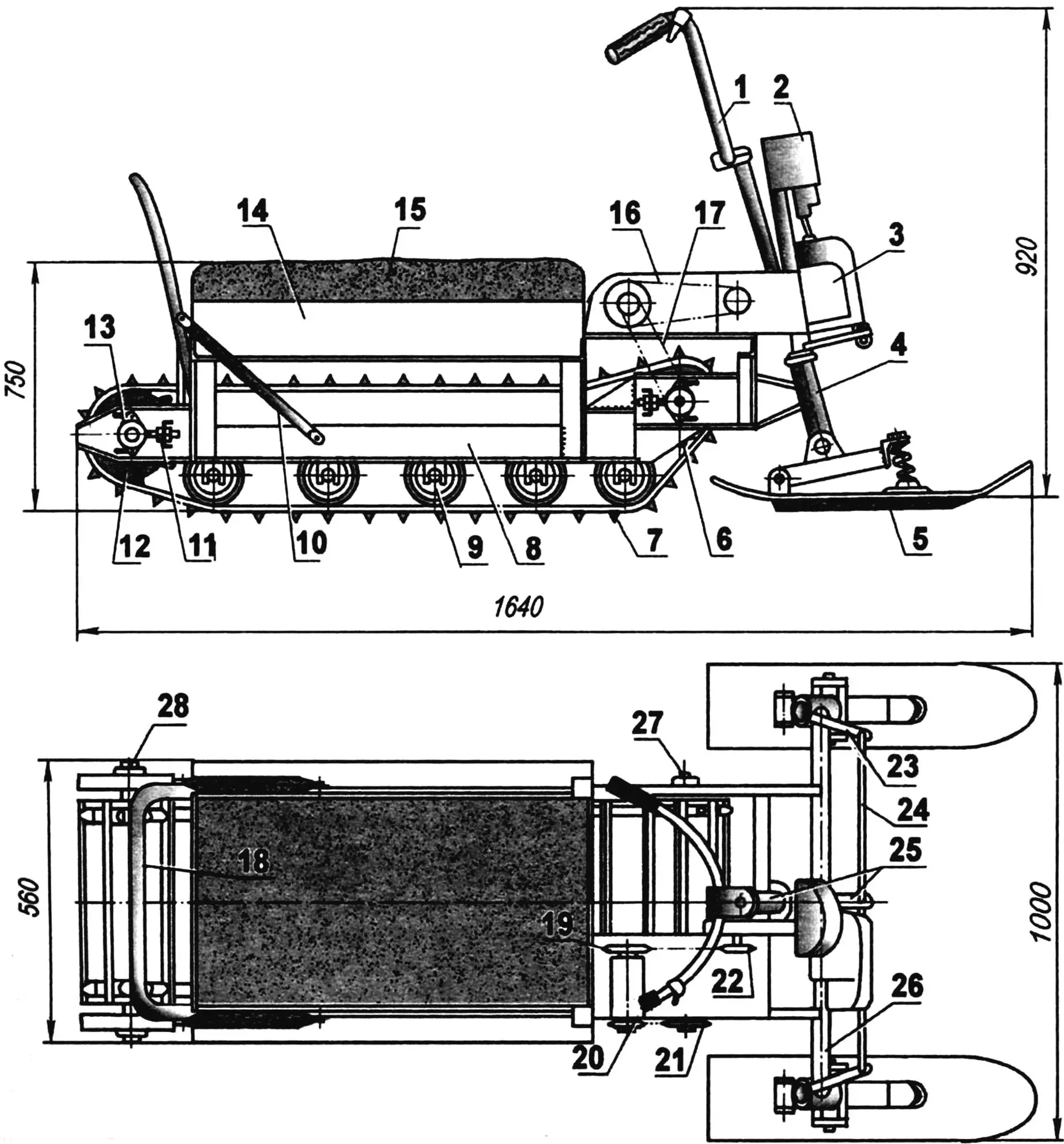 Легкі мотонарти з бензиномотором від пилки «Урал»
