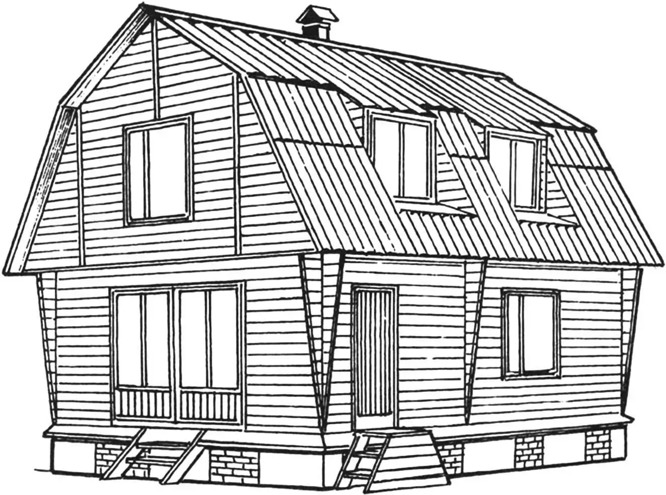 Overall view of the house (design)