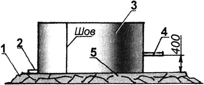 Fig. 3. Installing the wall on the foundation
