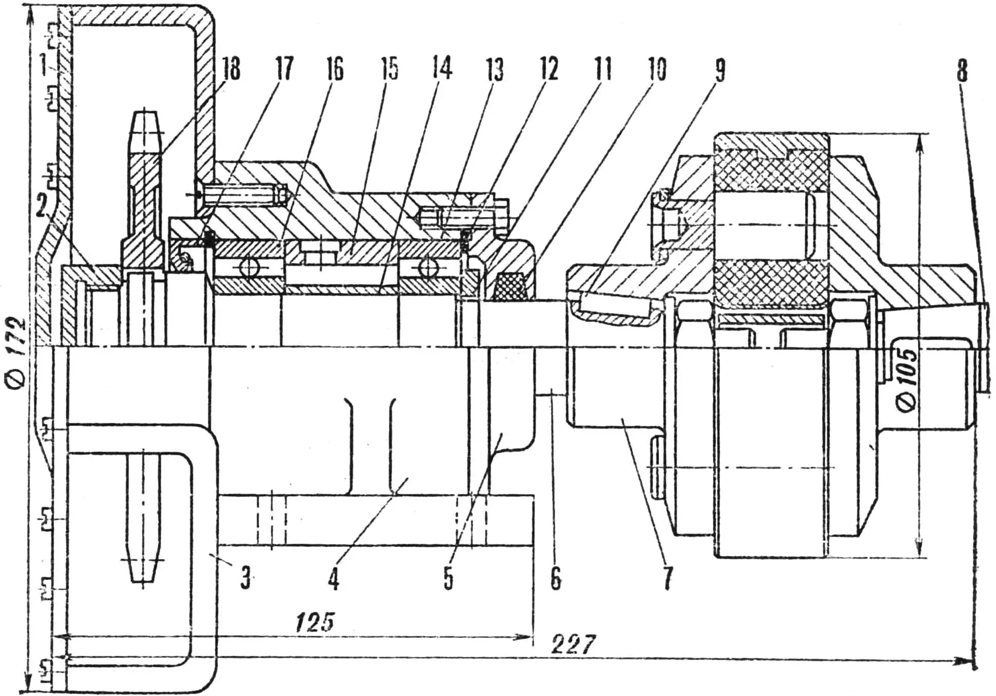 Рис. 4. Муфта карданного вала и ведущая звездочка