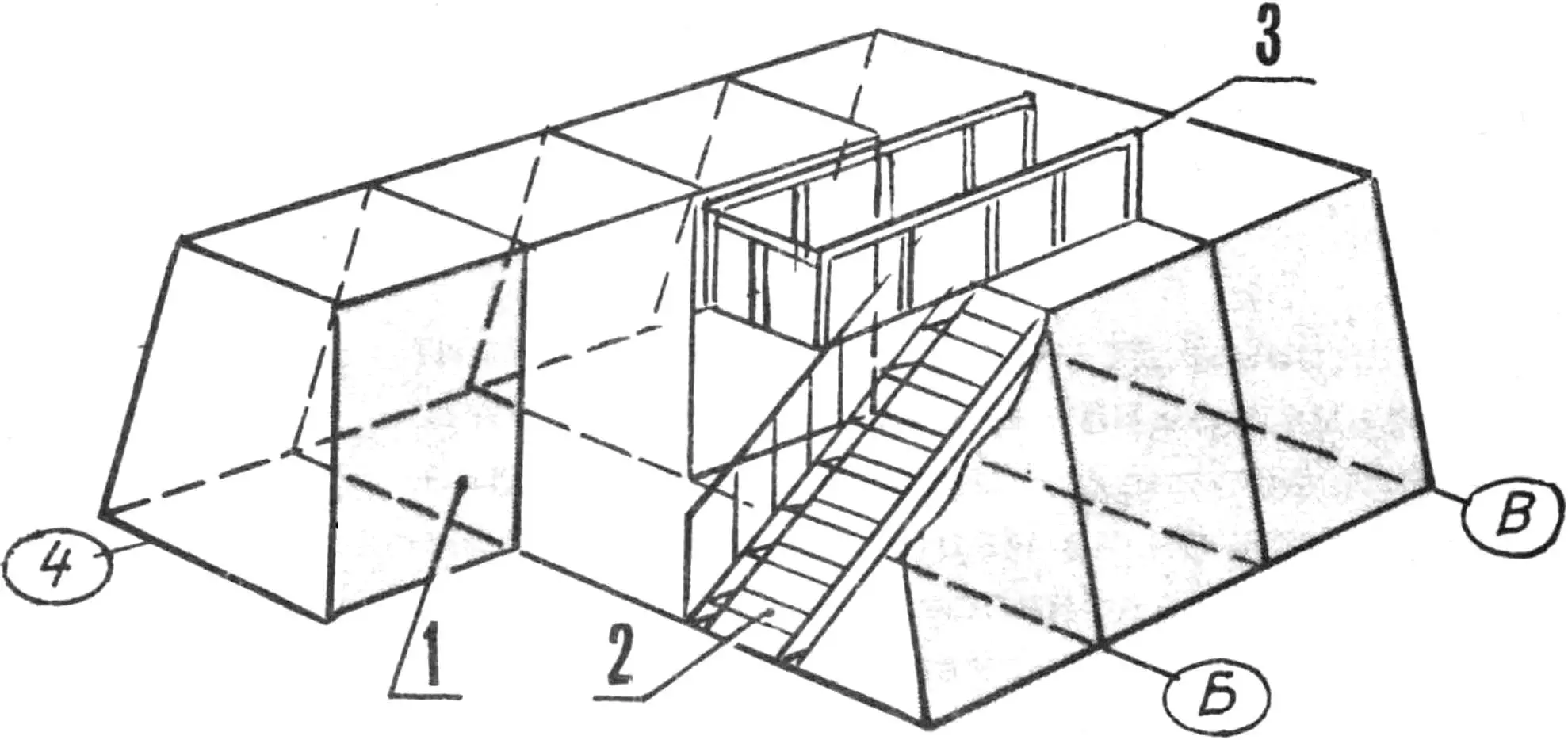 Фрагмент сходів і кухні