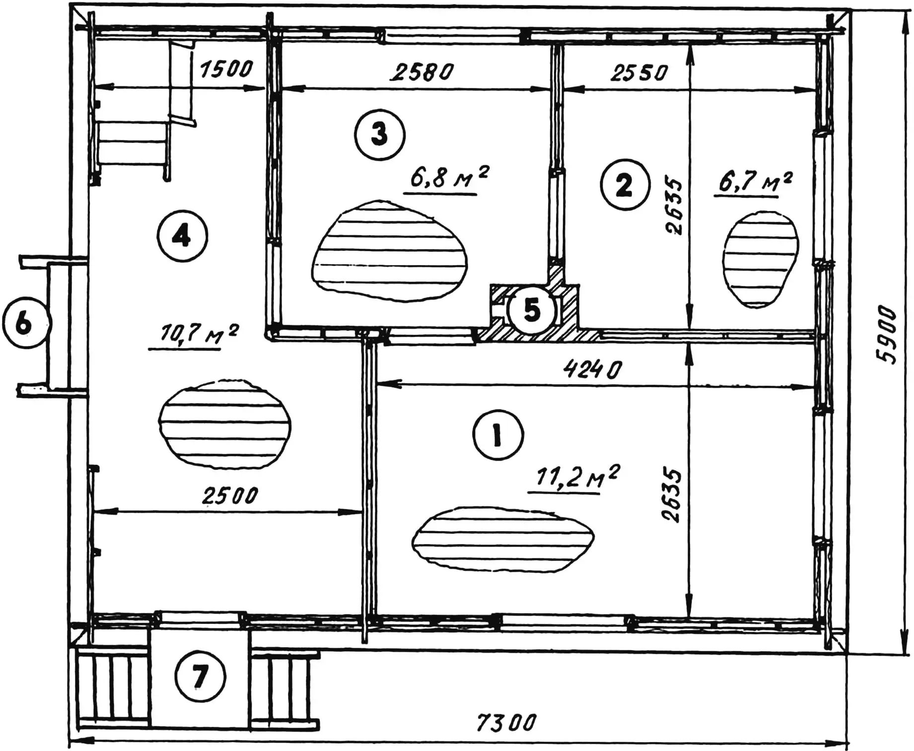 Plan of the 1st floor