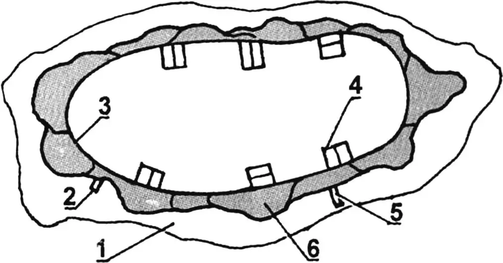 Fig. 5. Laying the concrete wall