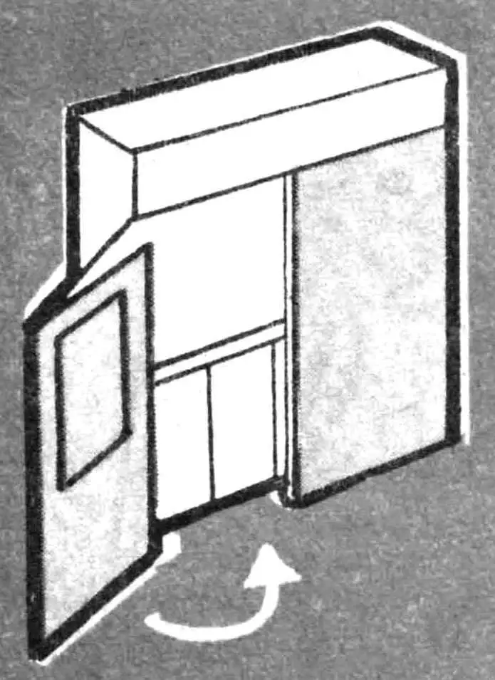 Folding utility block attached to house