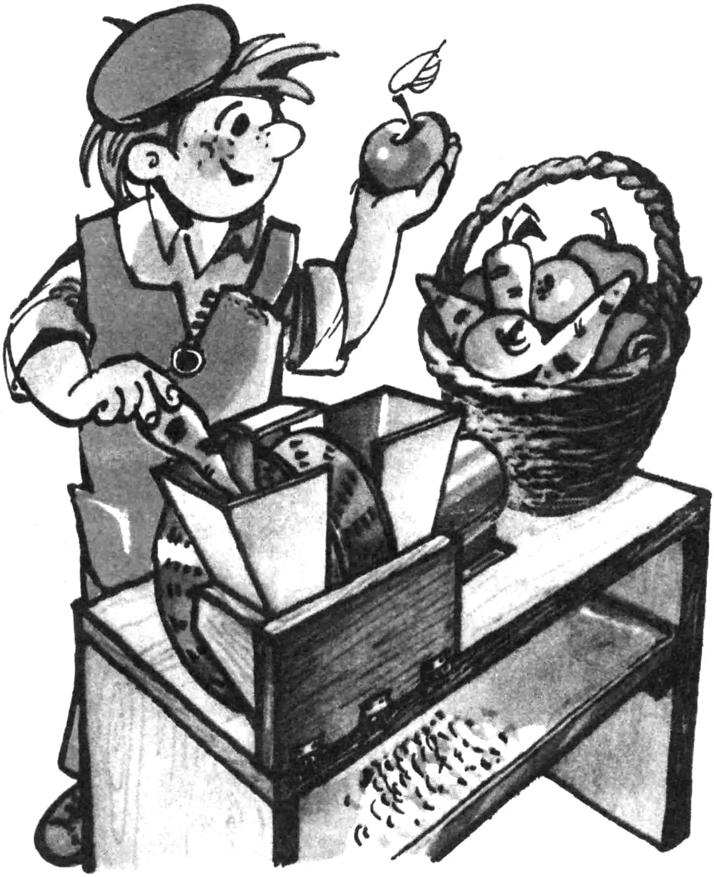 Измельчитель с электроприводом для фруктов и овощей