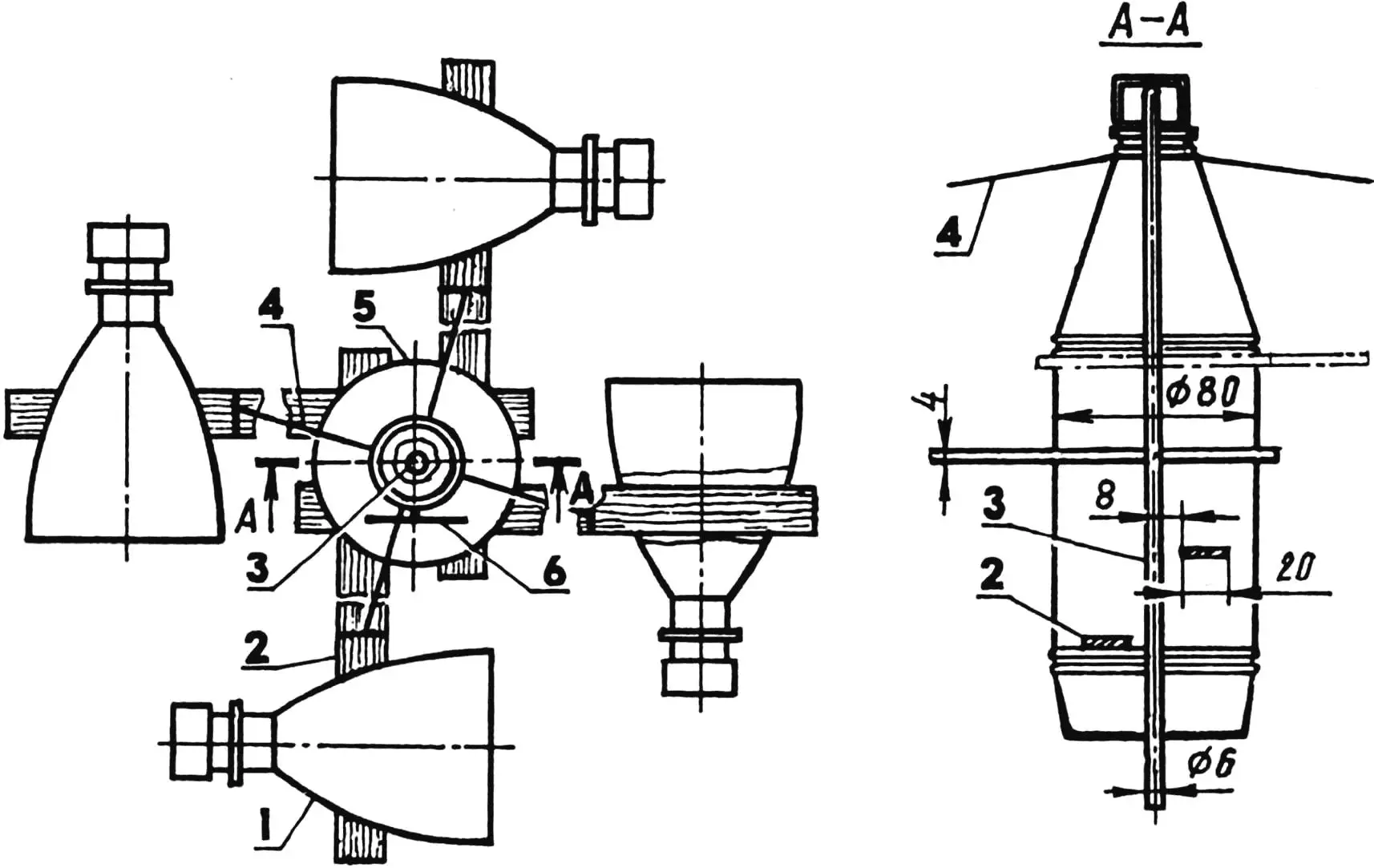 Intermittently rotating scarecrow propeller
