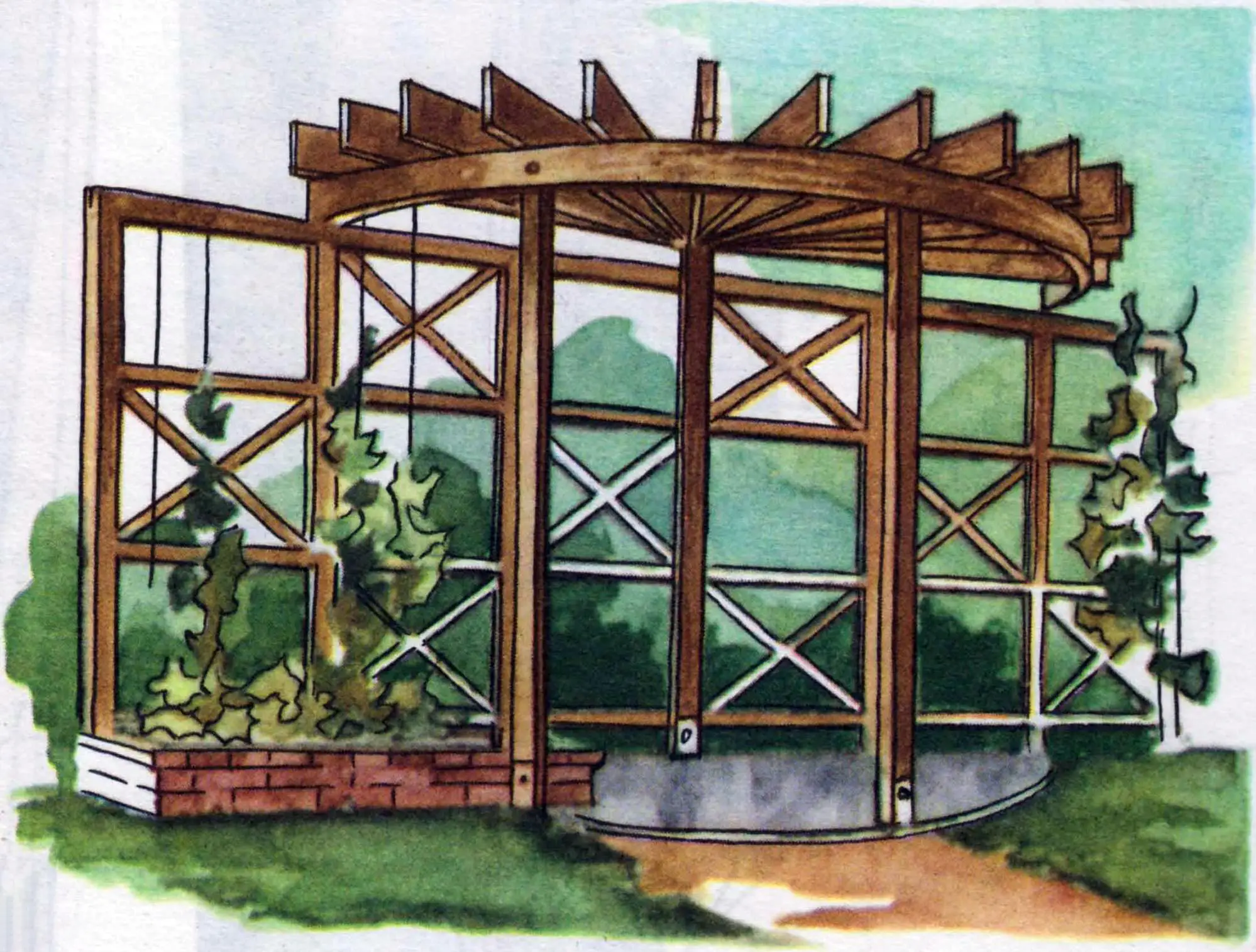 Sun-shading pergolas