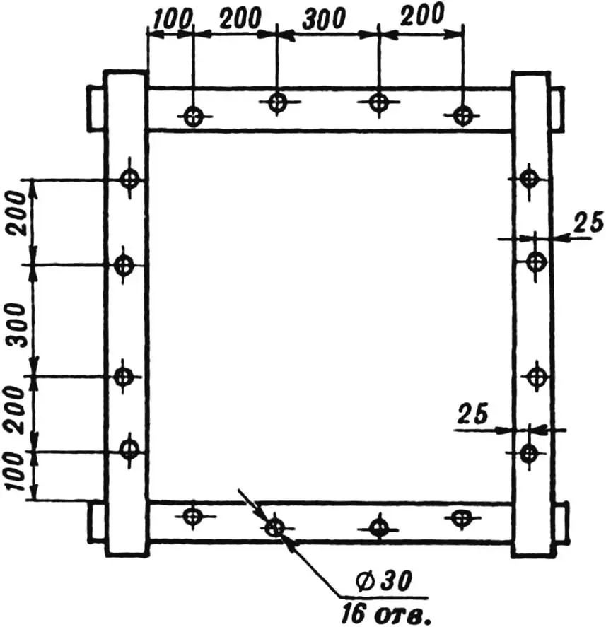 Marking the holes for rod posts
