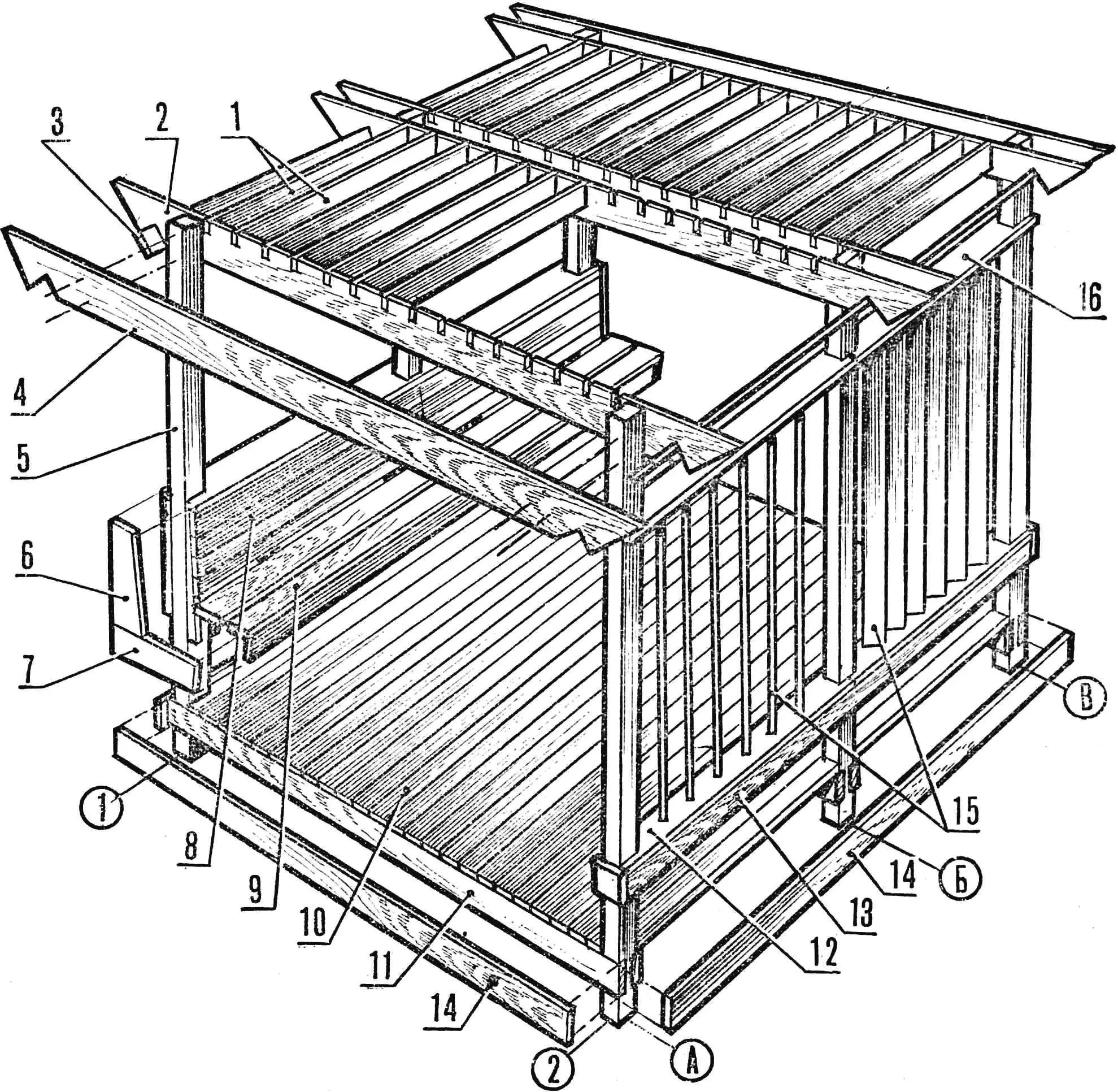 Fig. 1. Gazebo with pergola