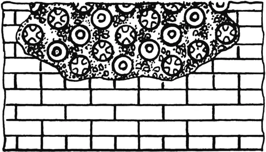 Fig. 7. Option for horizontal bottle placement — checkerboard pattern