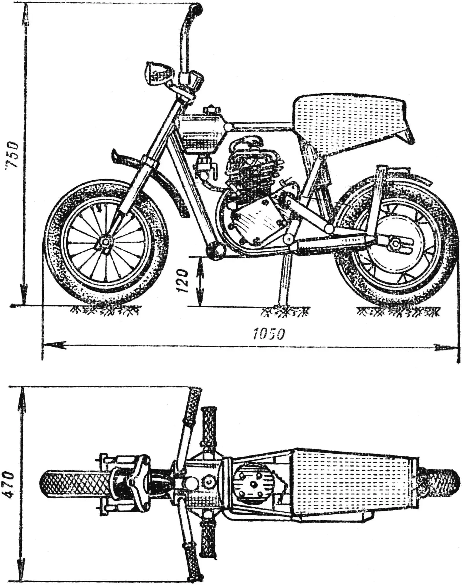 Fig. 1. General view of the micromotorcycle.