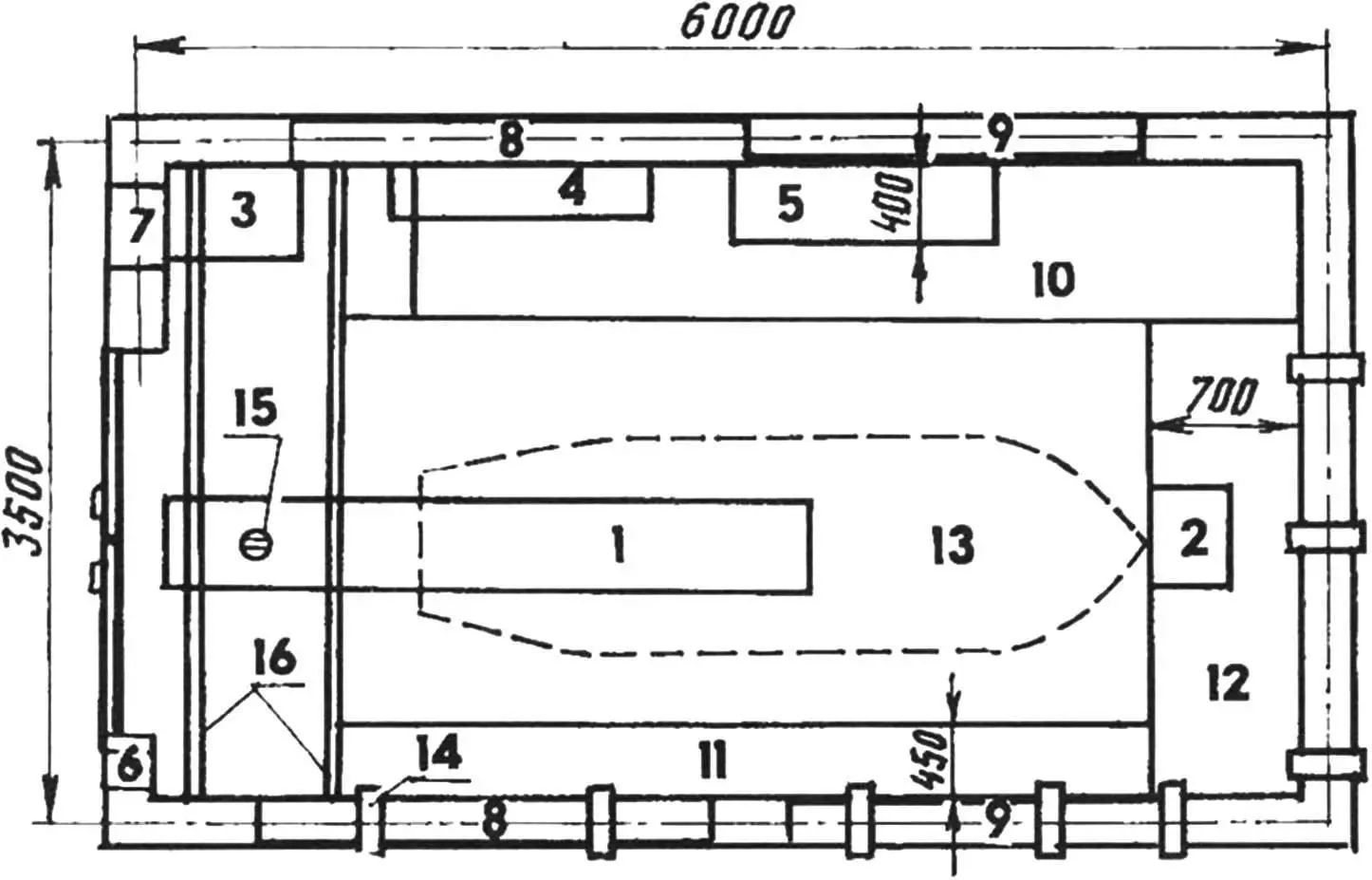 Fig. 1. Garage plan