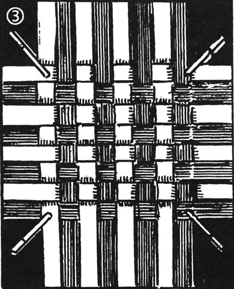 3. Mat blank: edge straps can be clipped with clothespins while working if needed