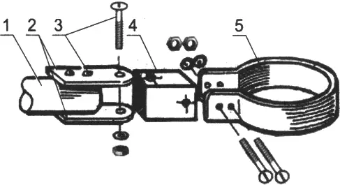 Рис. 7. Узел крепления гика