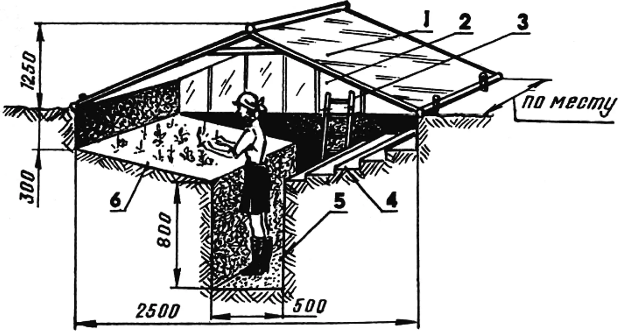 Sunken cold frame