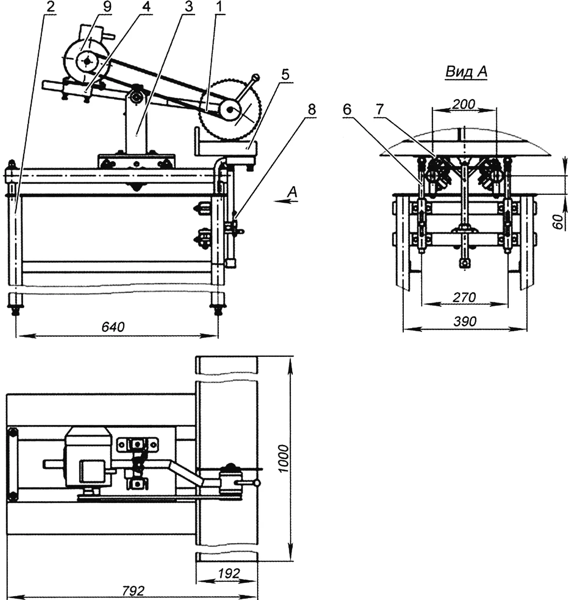 Fig. 1. Pendulum saw