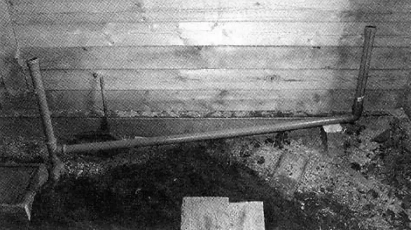 Drain pipes from the shower cabin and sink