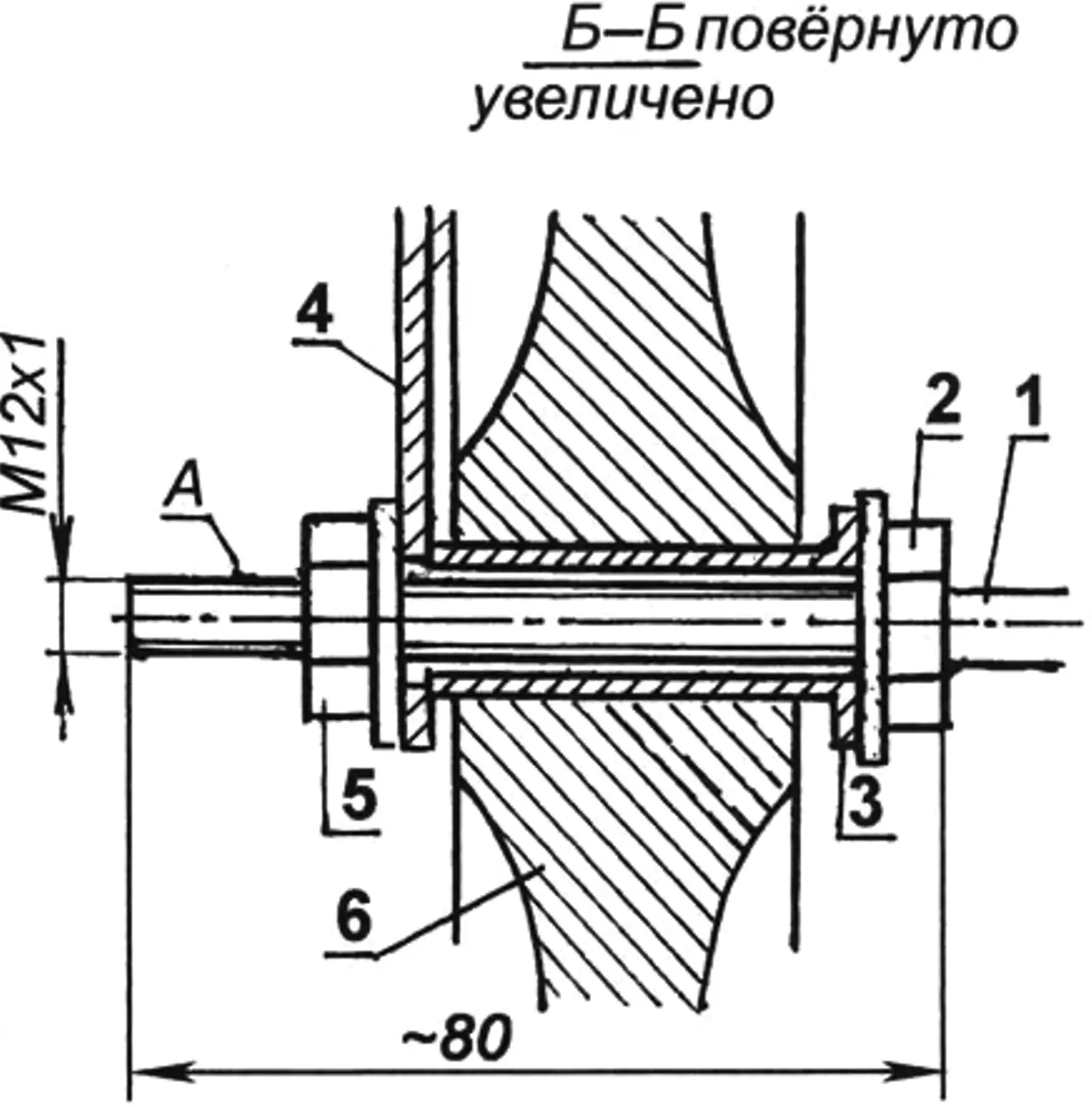 Рис. 2. Вузол установки колеса