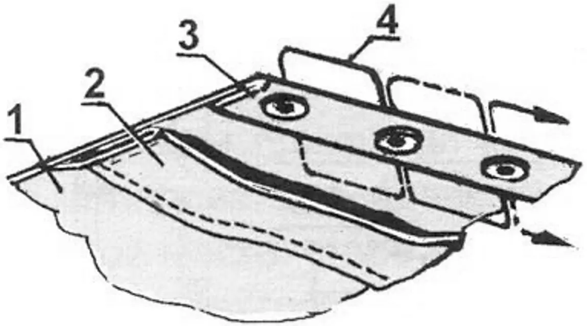 Fig. 3. End of the pillow cover and how it is attached