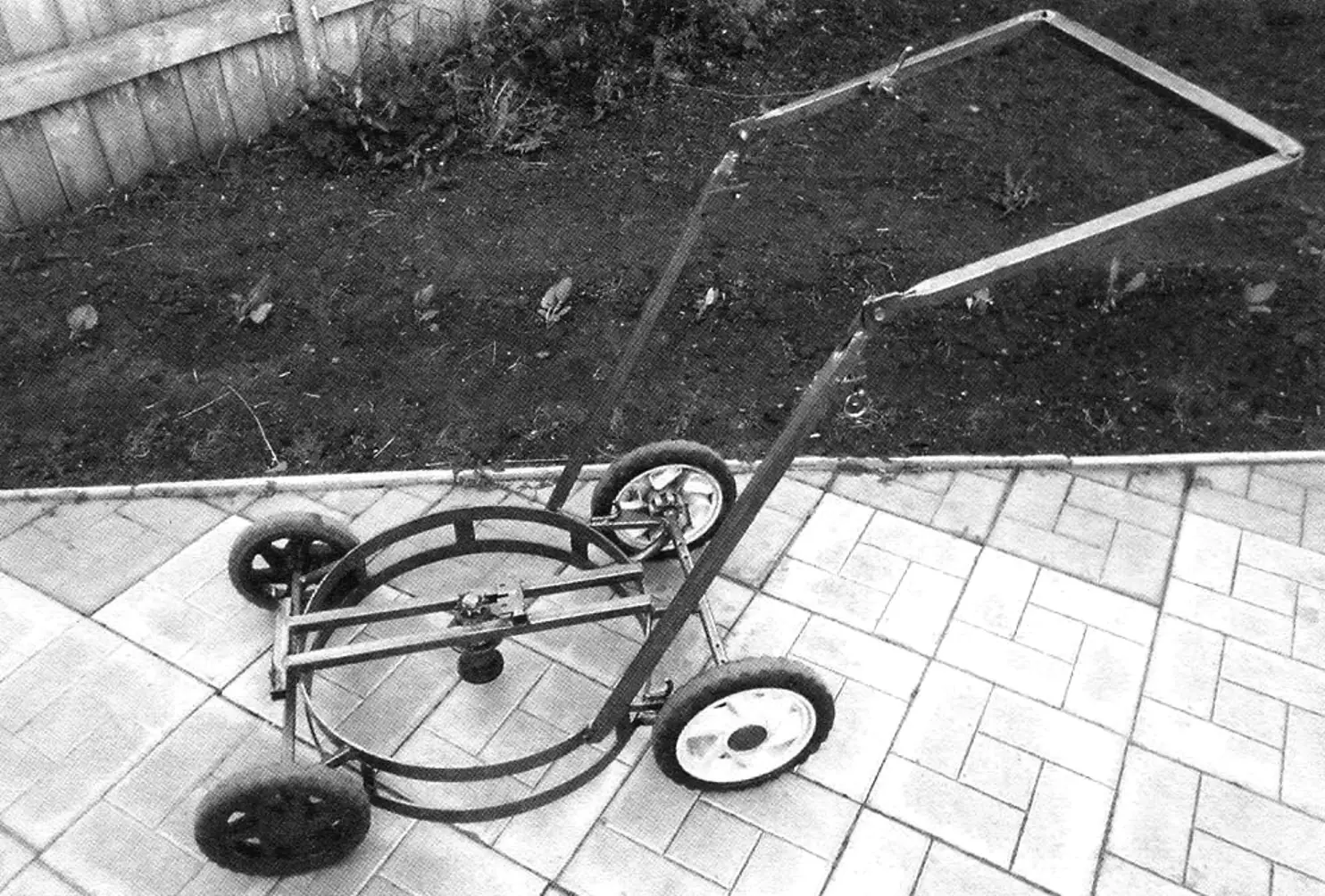 Freshly fabricated and painted frame