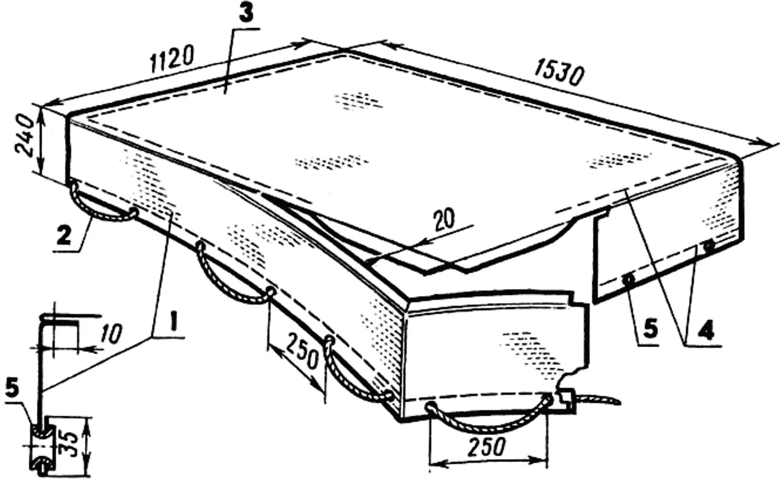 Roof rack cover (tarpaulin)
