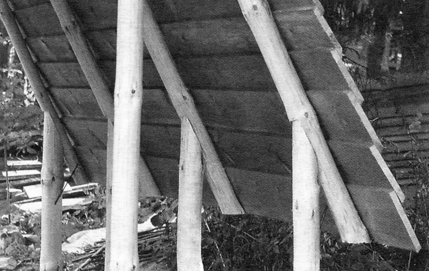 Upper roof boards overlap lowers