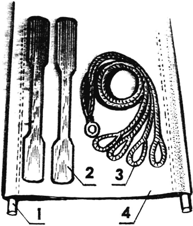Fig. 1. Main parts of the hammock bed