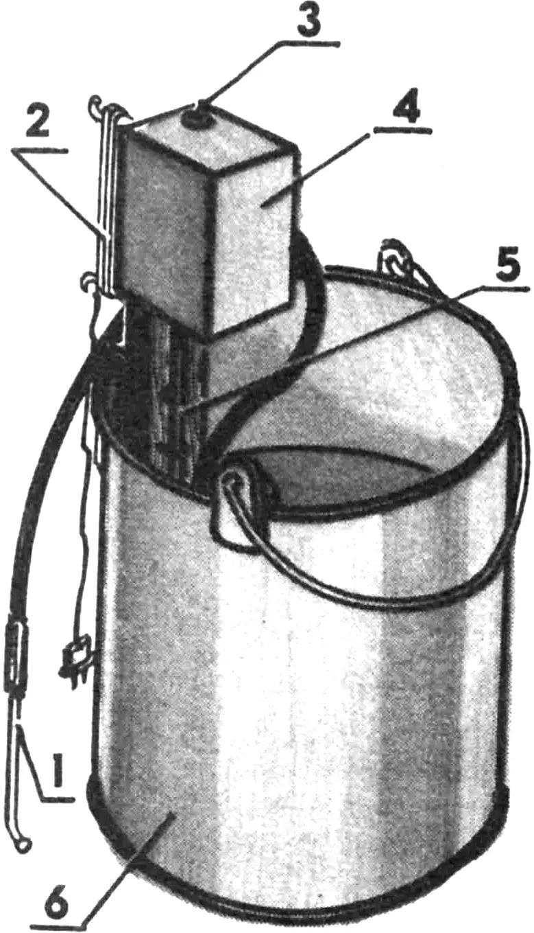 Sprayer assembled with a container